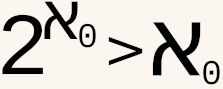 2^aleph-0 > aleph-0