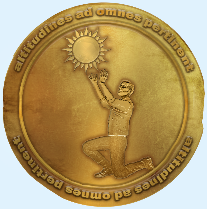man holds sun